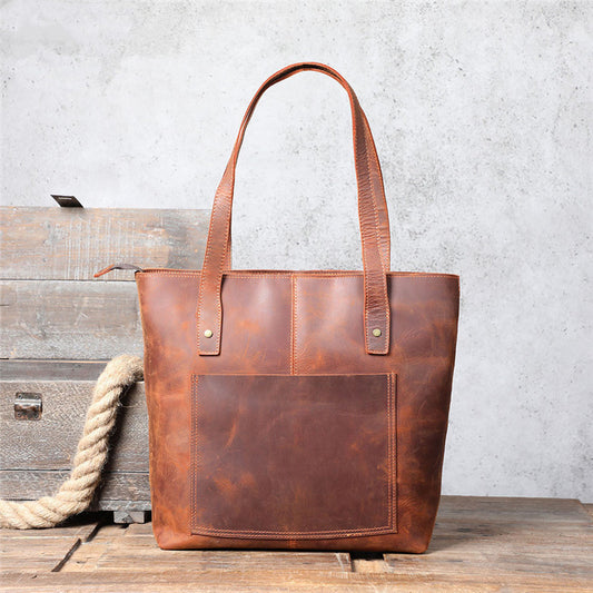 Casual Leather Shoulder Bag