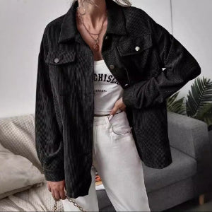 Vive - Trendy Corduroy Overshirt
