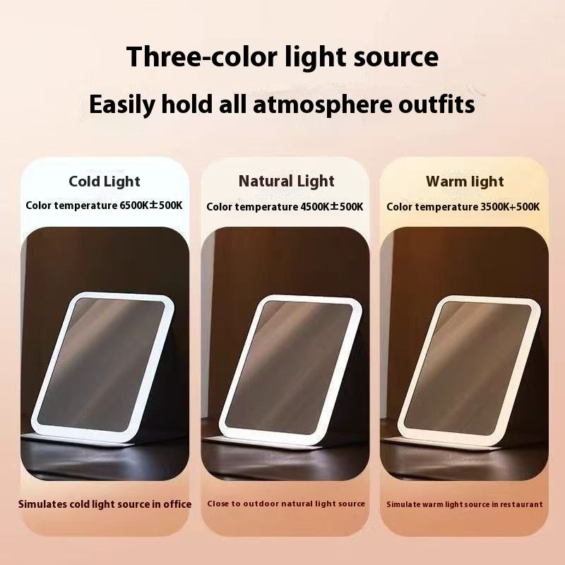 Draagbare LED spiegel