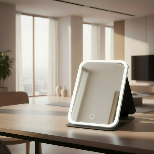 Draagbare LED spiegel