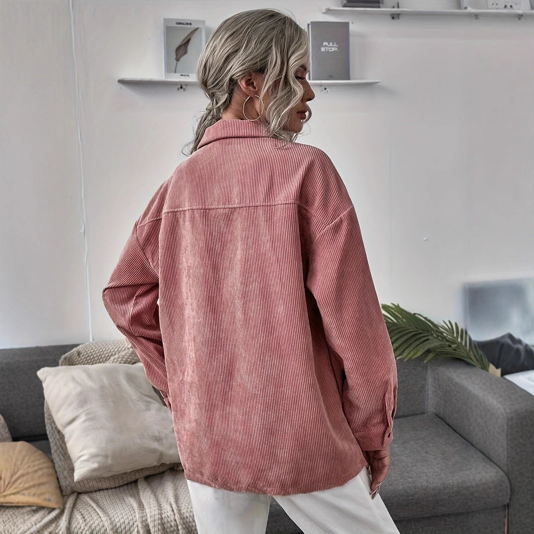 Vive - Trendy Corduroy Overshirt
