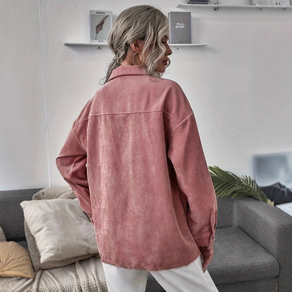 Vive - Trendy Corduroy Overshirt